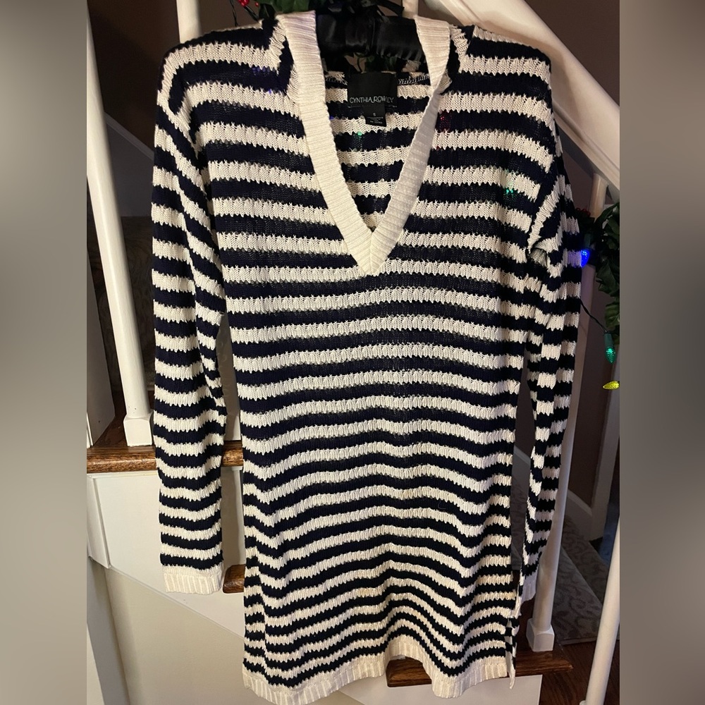 Y2K hooded beach cover up